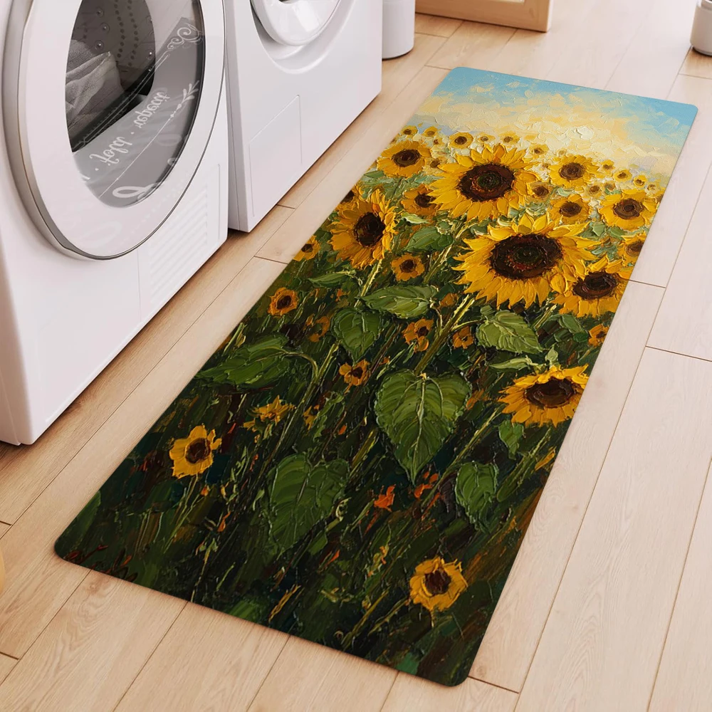 Van Gogh-stijl zonnebloemoliev - Commercial Kitchen Mats Anti Fatigue recensie en prijs