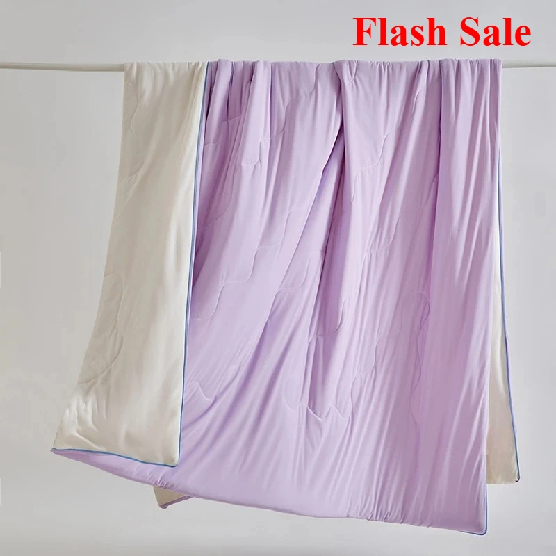 

2025 new soybean fiber knitted cotton summer cool quilt machine washable summer thin quilt air conditioner quilt