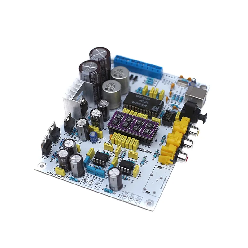 TDA1541 DAC decoding board with TDA1387 IC and QN7220P IC coaxial fiber USB port