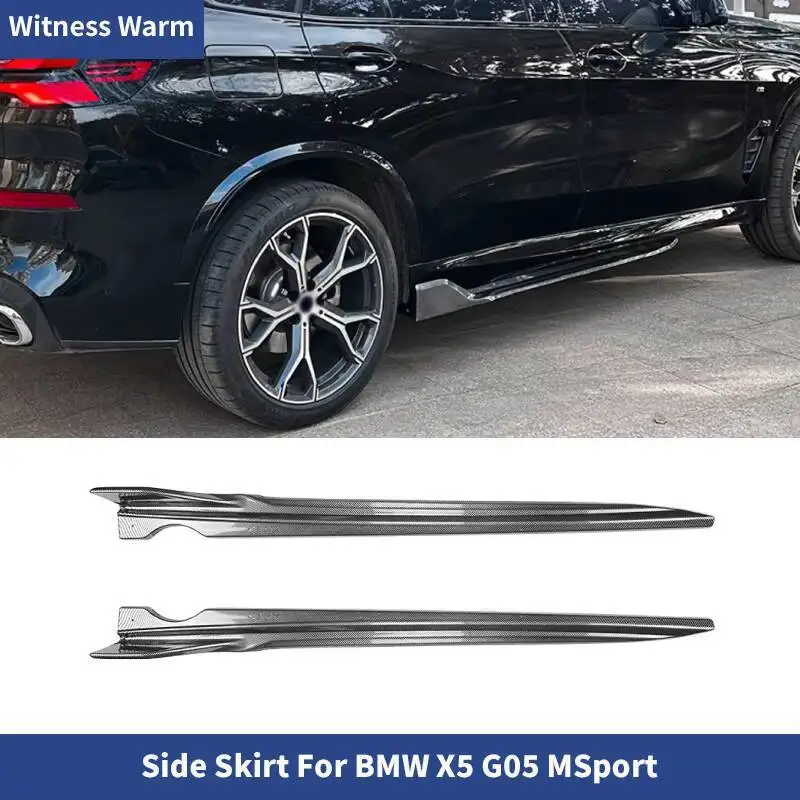 

Разделители боковых дверей, защита для ремонта автомобиля, АБС-пластик, черные блестящие боковые юбки, фартук, бампер для BMW X5 G05 MSport 2019+