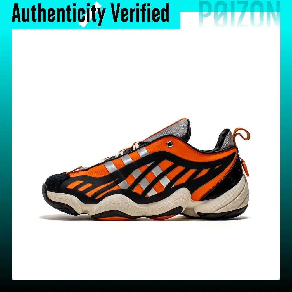 Adidas Slip Resistant Abrasion Resistant Low top Basketball Shoes Unisex Orange Black JR9528