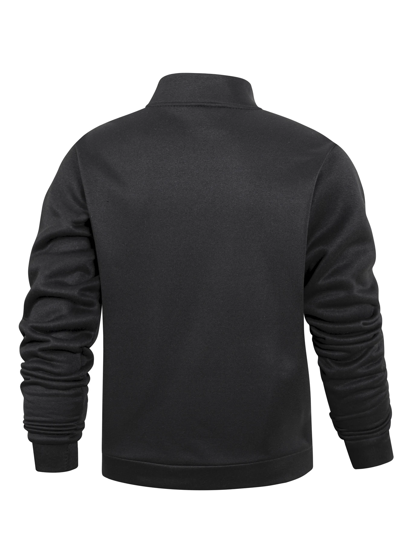 Men Winter Warm Zip Up Hooded Coat Adjustable Drawstring Hood Outerwear Long Sleeve Casual Jacket with Front Pockets
