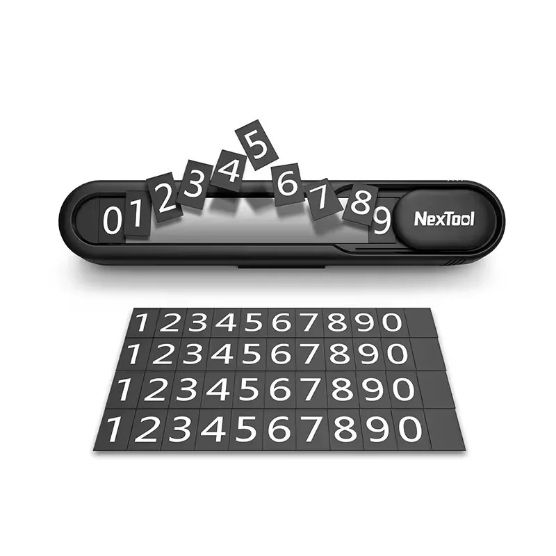 NexTool Multi-functional Parking Card Hide Phone Number Card Plate Replacable Number Plates Belt Cutter Window Breake