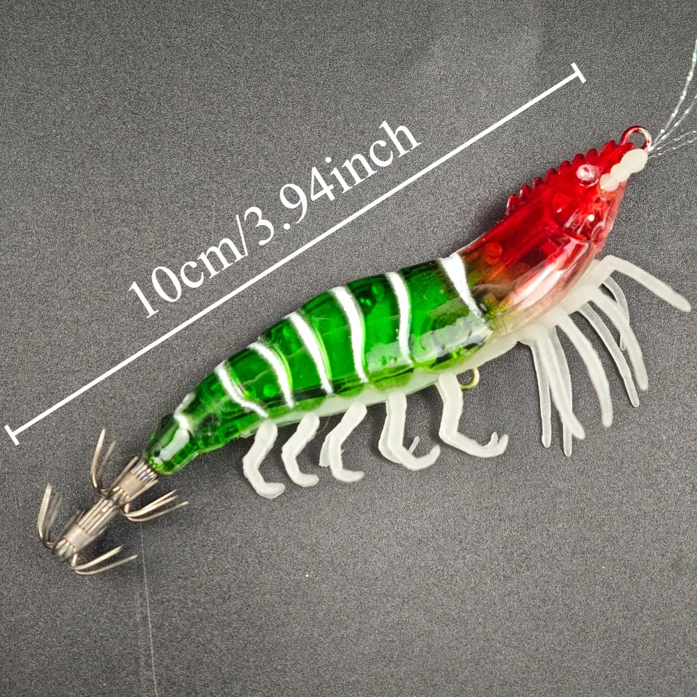 5pcs Simulation Shrimp Fishing Lure Saltwater Shrimp Prawn Lure Squid Jig Fishing Lure Cuttlefish Fishing Accessories Octopus