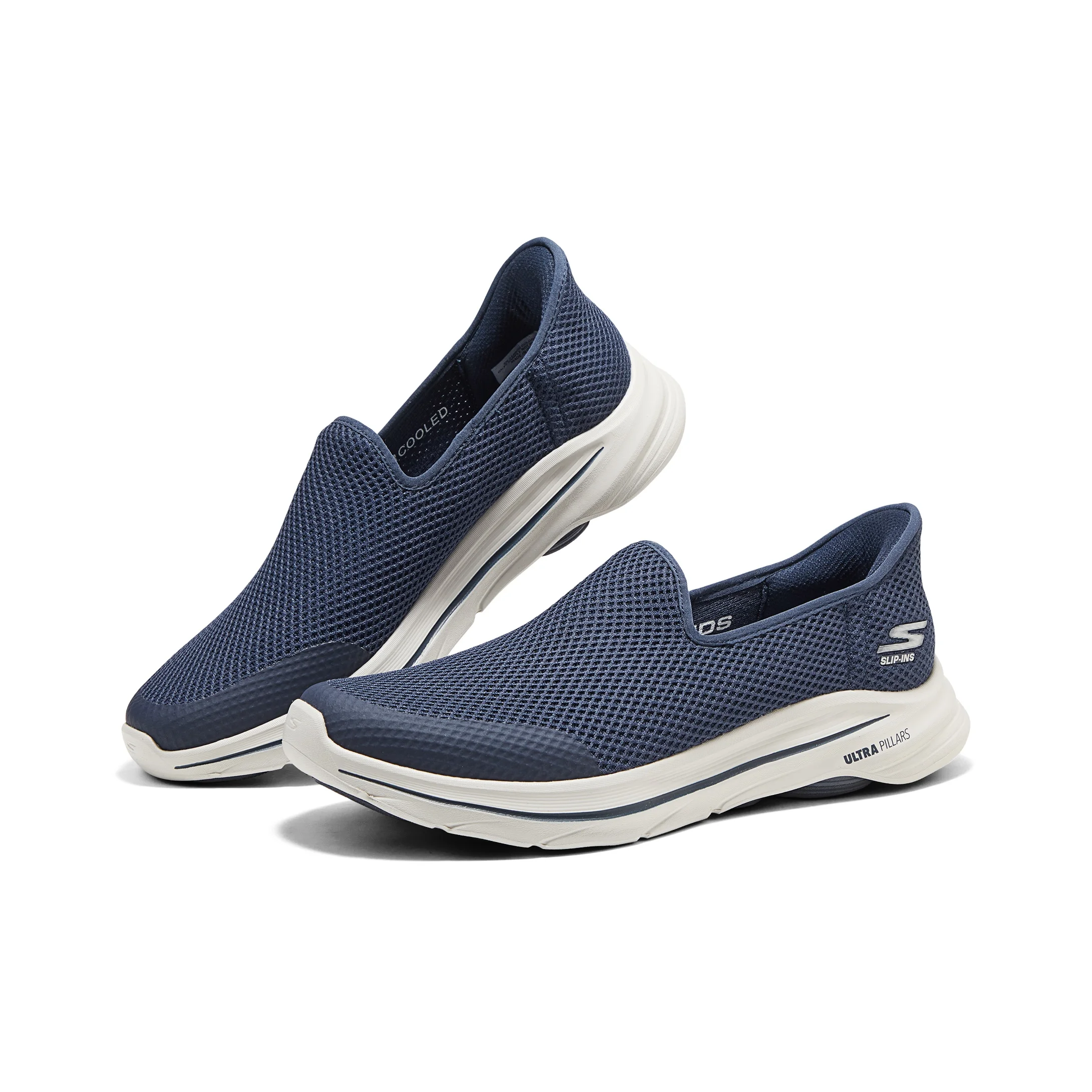 Skechers SLADE Low top Walking Shoes Men's Marine Blue 216809-NVY view 4