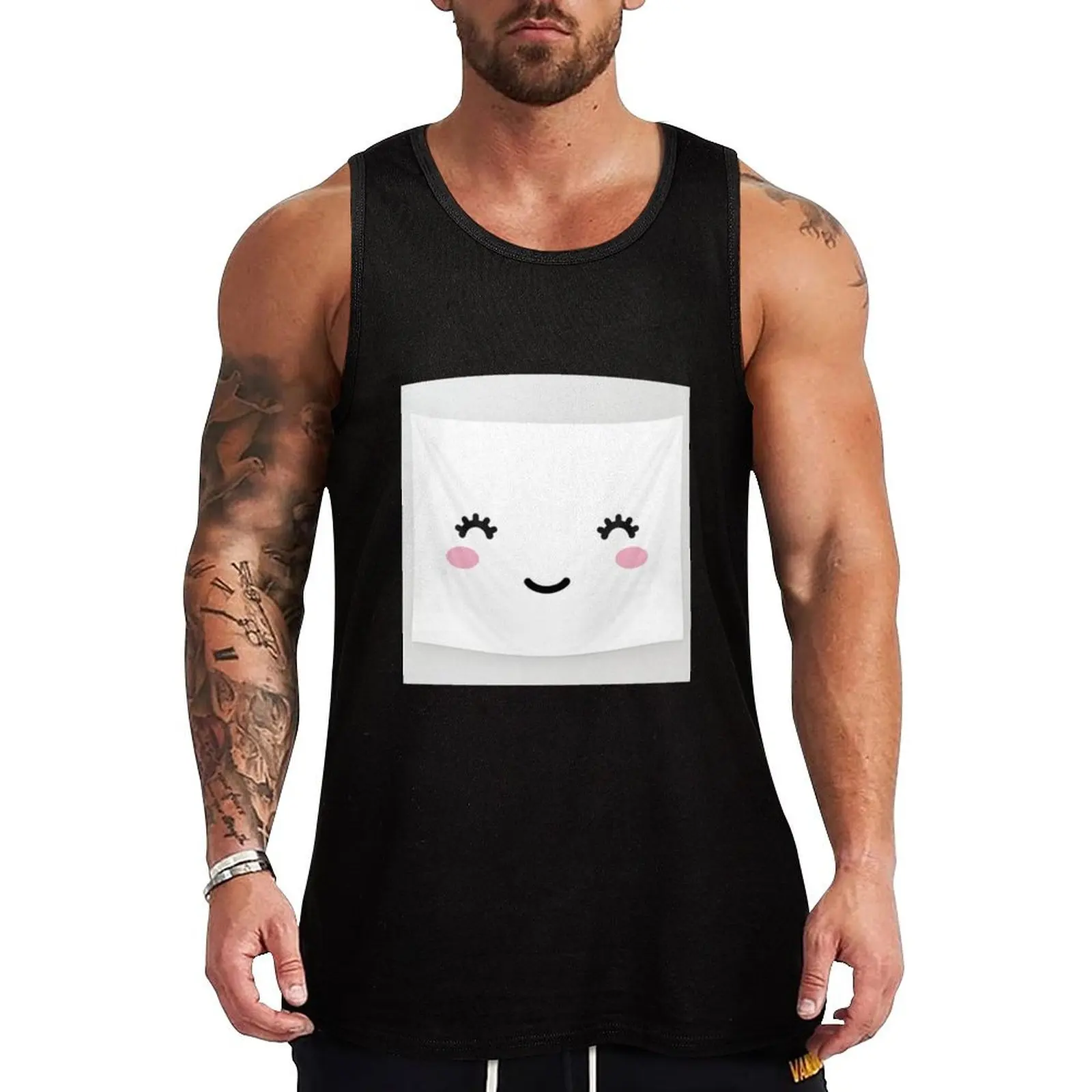 

smiley Tank Top Sleeveless men singlet for men gym for men sleeveless Men's t-shirts