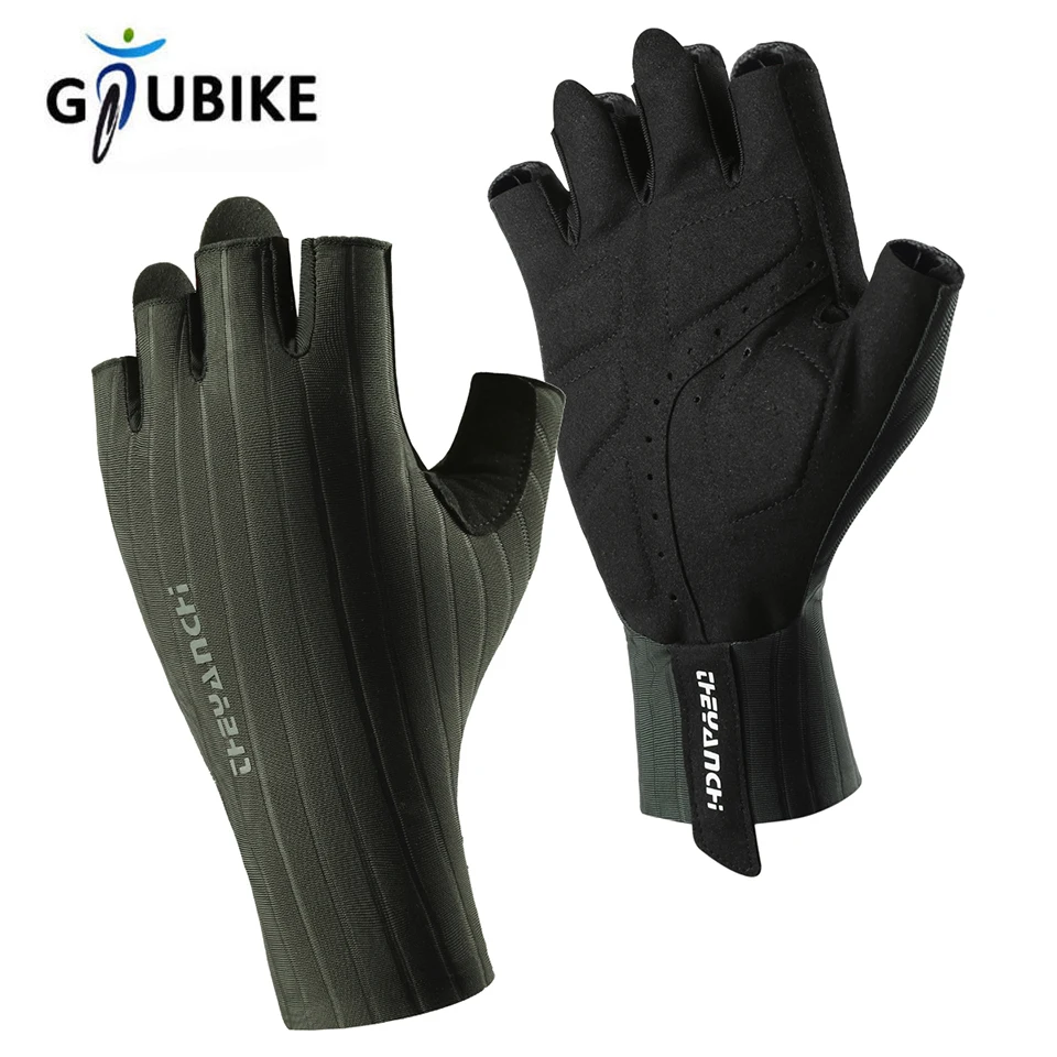 AliExpress NONE GTUBIKE Cycling Gloves Thickened Padded Half Finger Shockproof Breathable MTB Gloves for Men Women Bicycle Road Bike Gloves