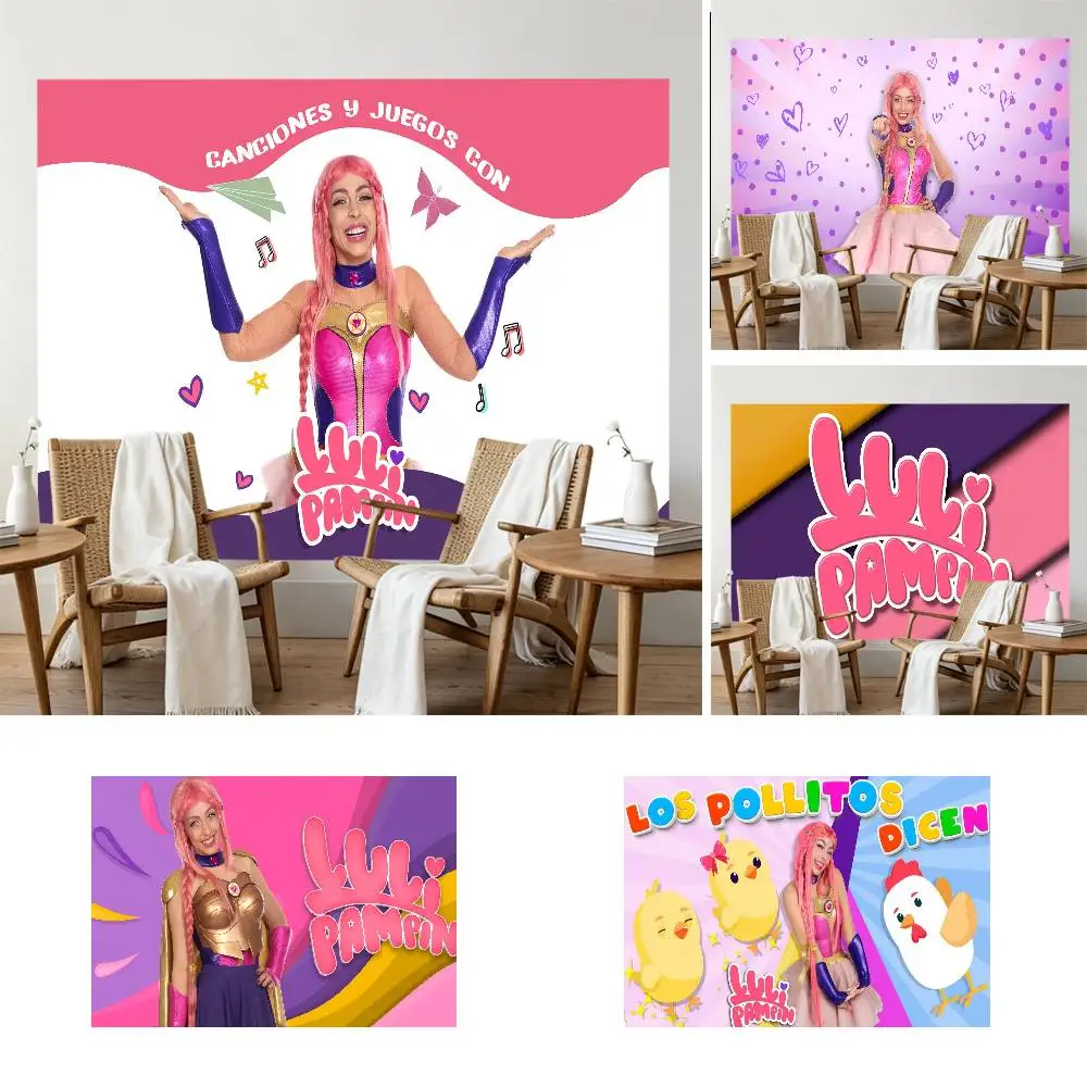 Fondo de Fotografía Rosa con Diseño de Luli Pampin para Niñas, Accesorios de Papel para Sesiones de Fotos en Estudio