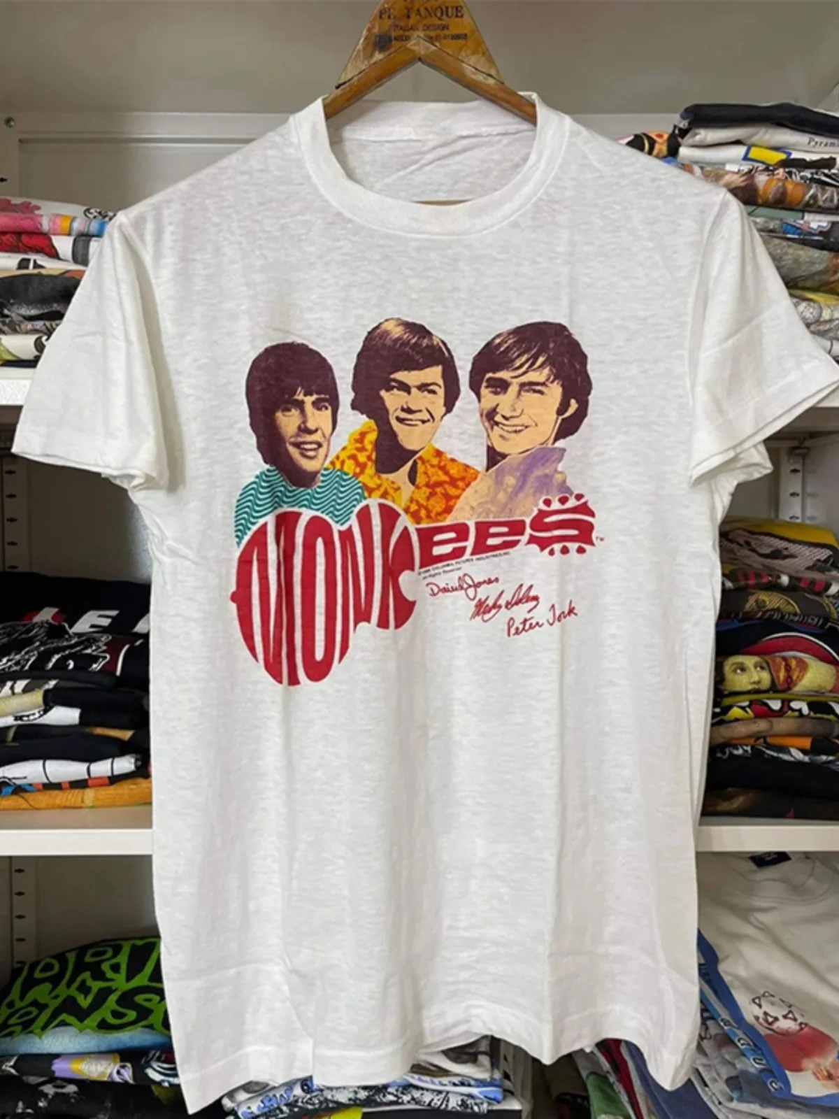Monkees Monkey Band High Street Rock Chic Short Sleeve Cotton T-Shirt Unisex Lazy Style Printed T-Shirt Youth Summer Fashion