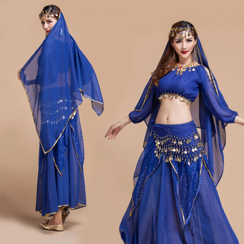 Belly Dance Costumes Set For Women Bollywood Dance clothng  Halloween Carnival  bellywood dancewear Indian Dancer Suit