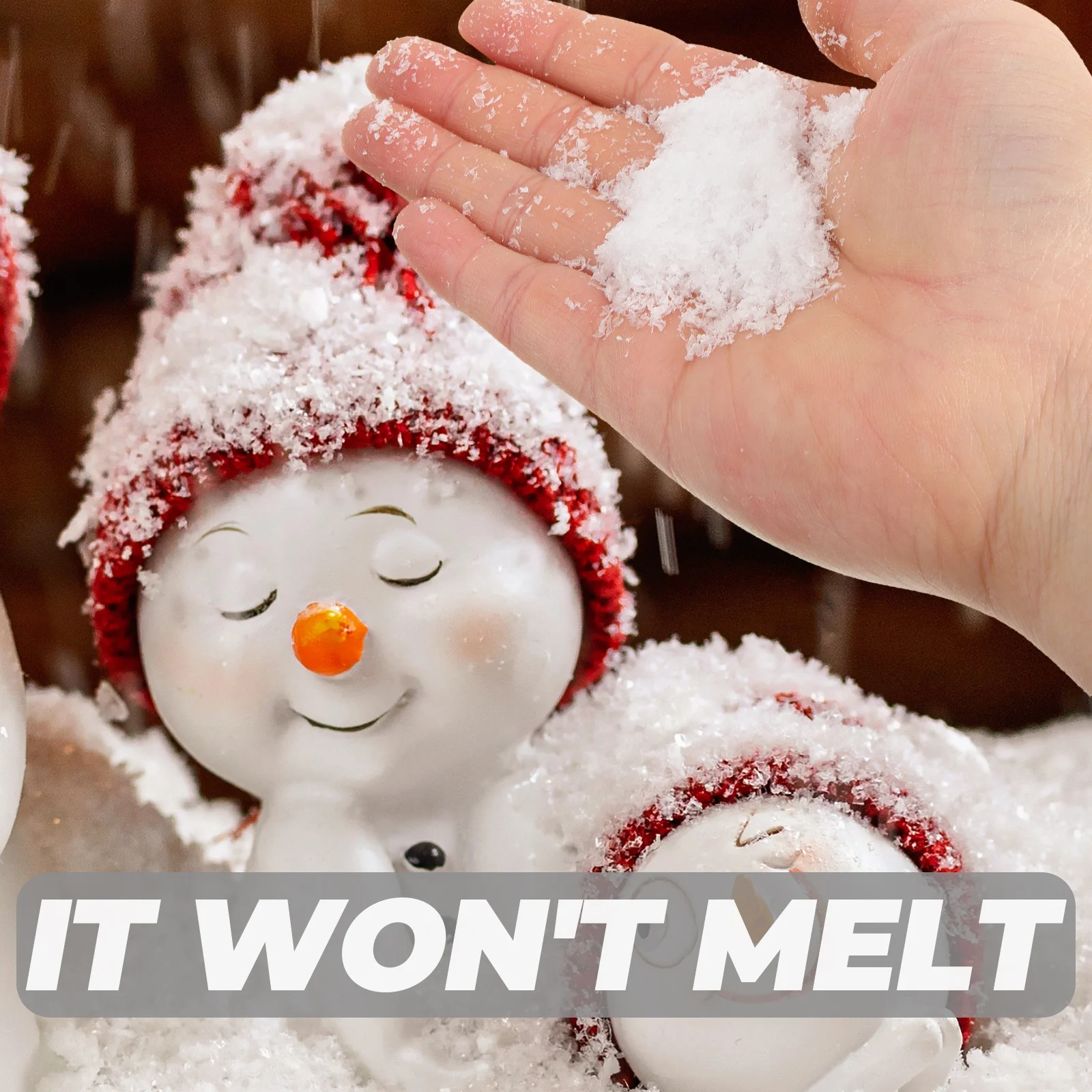 

1 Bag Snow Powder Artificial Decoration Simulation Fake Snow for Xmas Party Scene Prop Holiday Winter Crafts Xmas Floor Powder