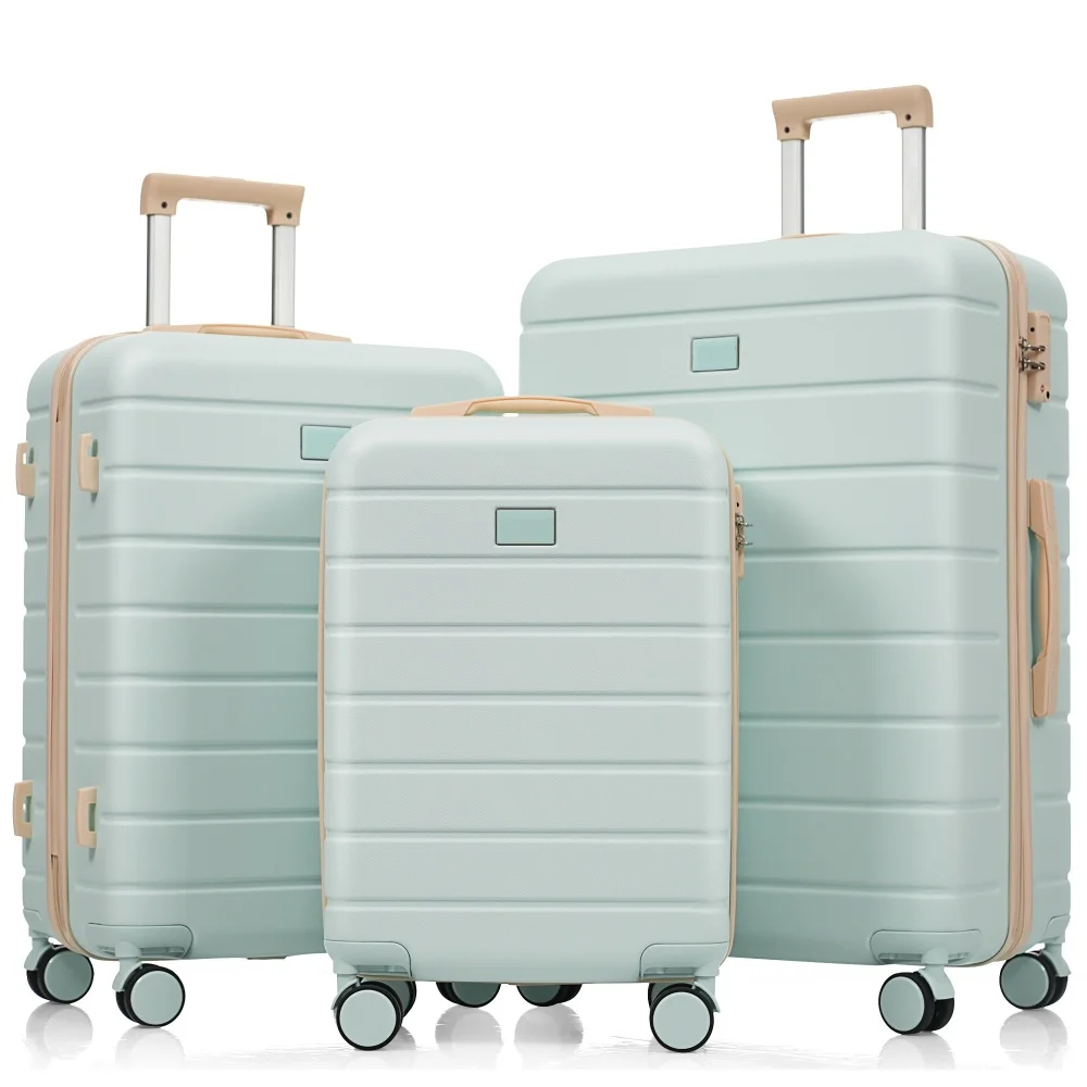 

Дорожный багажный набор YQXH Premium ABS, чемодан с замком TSA из трех предметов, размеры 20, 24, и 28 дюймов с возможностью 360° ° Спиннерные колеса