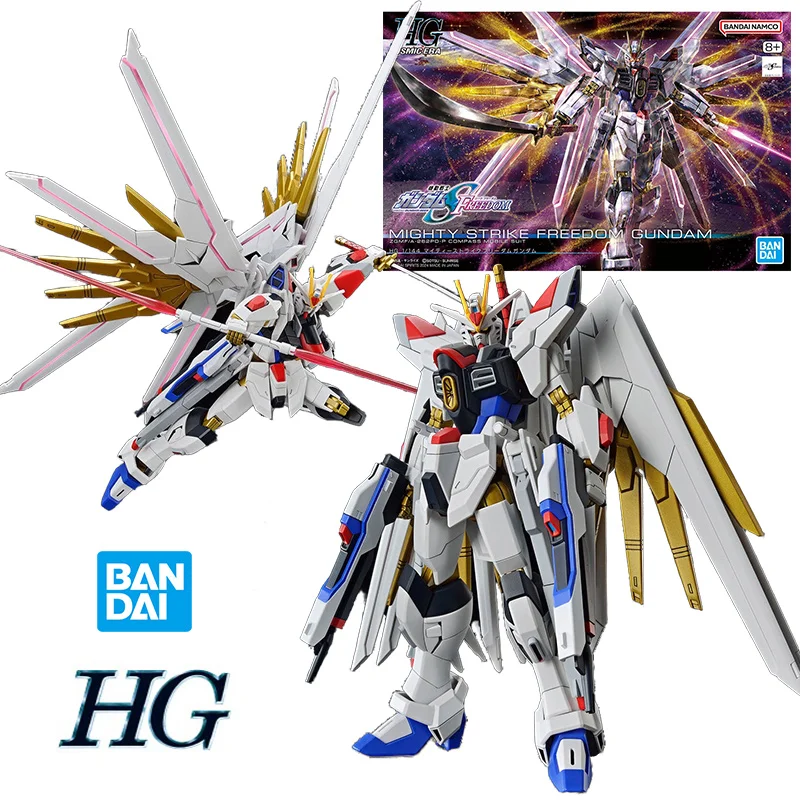 

Bandai HG 1/144 powerful Страйк Фридом Gundam 14 см, семена Gundam Freedom, аниме оригинальная экшн-игрушка, коллекция подарков