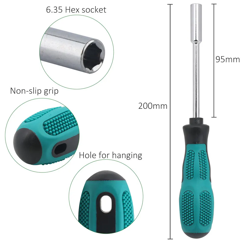 Imagem -04 - Hex Shank Chave de Fenda Handle Suporte Bit Magnético Extensão Quick Change Socket Adapter 635 Milímetros