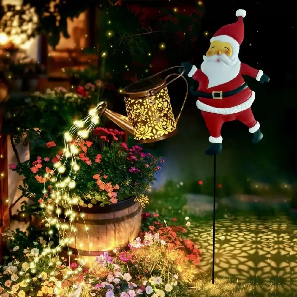 Solar Powered Christmas Solar Light Waterproof LED Light Santa Claus Light Decorative Design Weather Resistant