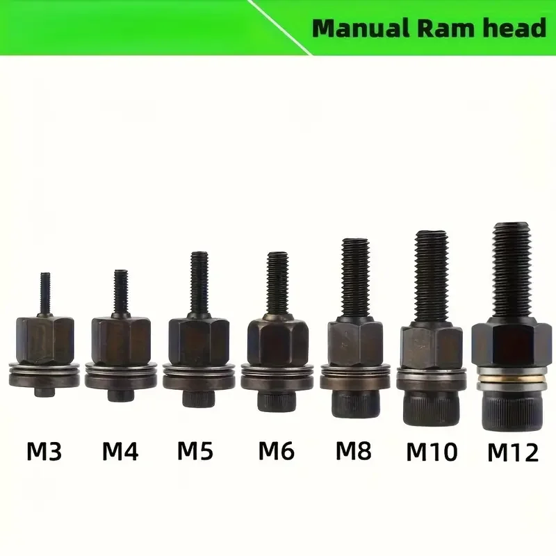 7pcs Hand Rivet Nut Head Set Manual Riveter Tool for Nuts M3-M12 Simple Installation Rivnut Tool Accessory