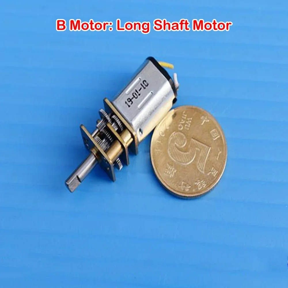 Mini N20 Geared Motor Full Metal Gearbox Reducer DC 5V-6V 53RPM-63RPM Slow Speed Large Torque Robot Car Toy Model