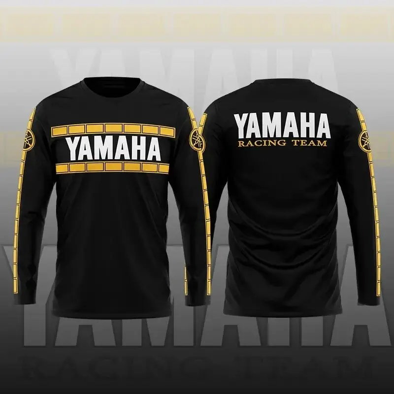 2027 Yamaha Racing GP Off-Road Motorcycle Riding Summer Long Sleeved Sports Tee Breathable Quick Drying Men Women Casual Top