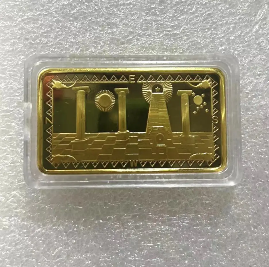 Freemasons gold plated 1 oz Bar Masonic Symbols Magnificent mental craft bullion Bar.cx