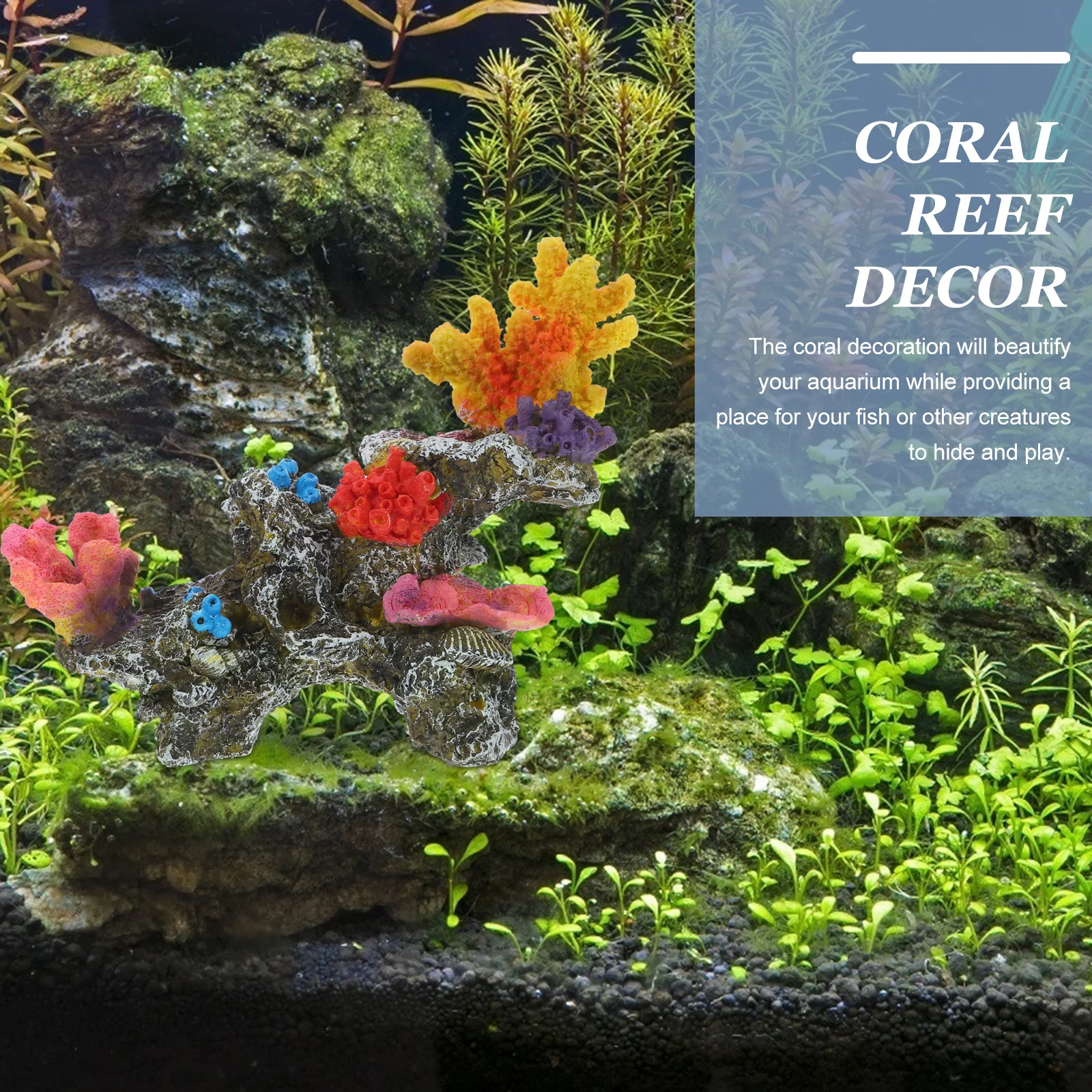 

Coral Reef Decor PVC Fish Tank Accessories Visual Impression Long Time Preservation Aquarium Ornament Coral Reef Decor
