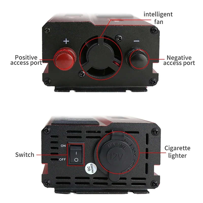 4USB Geändert Sinus Welle Inverter 2000/1500/800W 12V 24V ZU 220V auto Inverter Ladegerät Adapter Solar Power Converter Transformator
