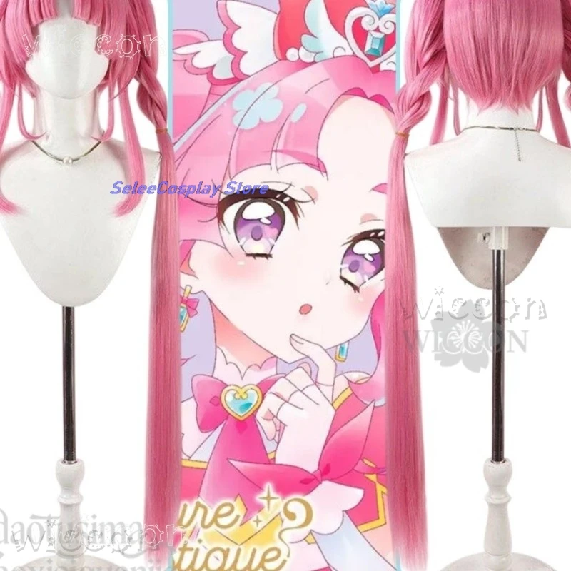 

Костюм для женщин: Аниме-персонаж Детектив Премиум! Косплей-парик Кобаяши Мирай Кюр Мистик с розовыми двойными хвостиками