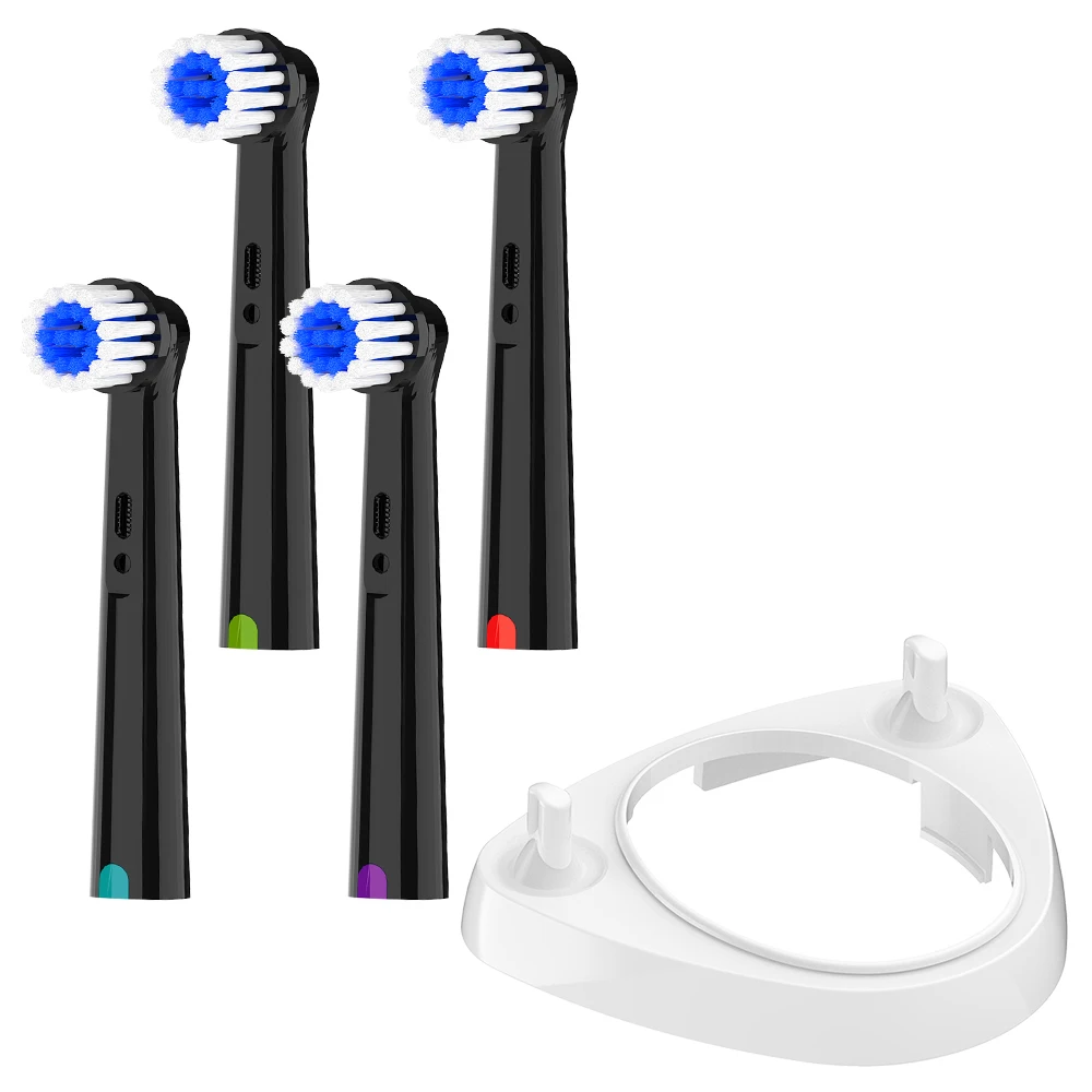 

4x Sensitive Care Replacement Brush Heads and Toothbrush Head Holder, Compatible with Oral B Electric Toothbrush for 1000 9000
