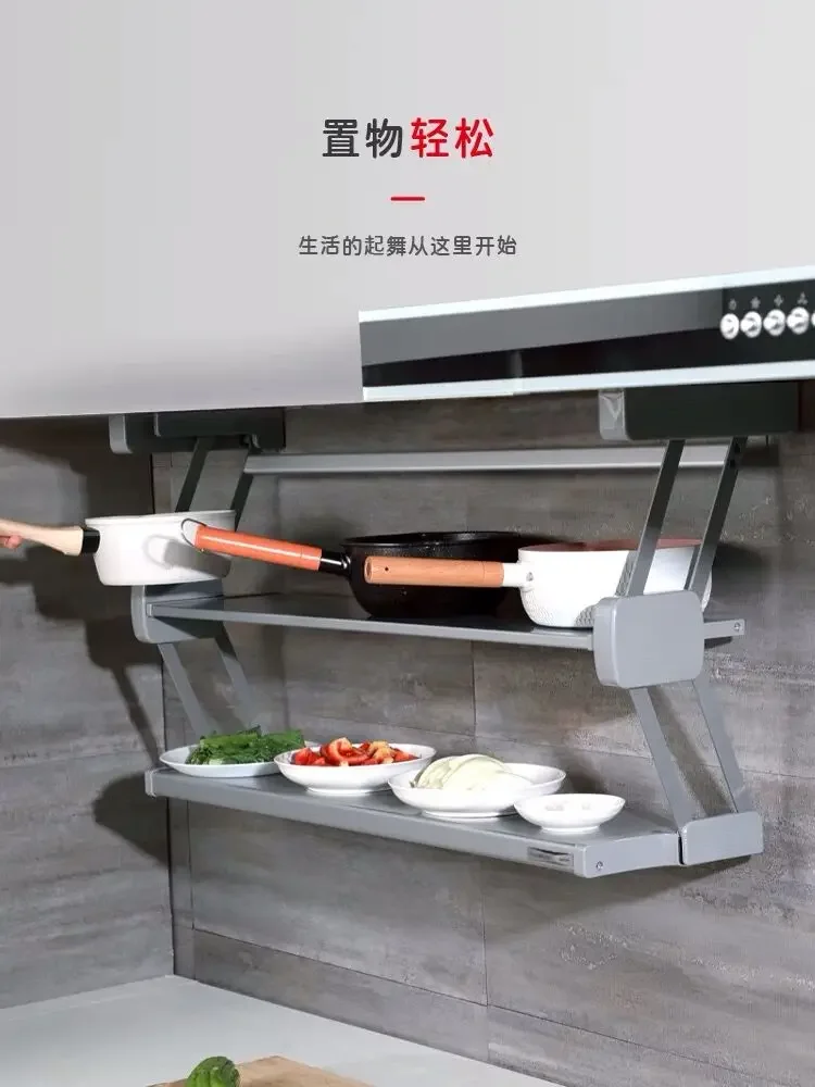 Kitchen rack, hanging cabinet drop-down preparation plate, seasoning rack, storage basket, wall rack, cabinet lower hanger