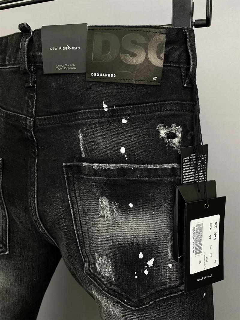 Dsq D2 Gescheurde Fashion Heren Denim Broek Jeans Met Rechte Pijpen