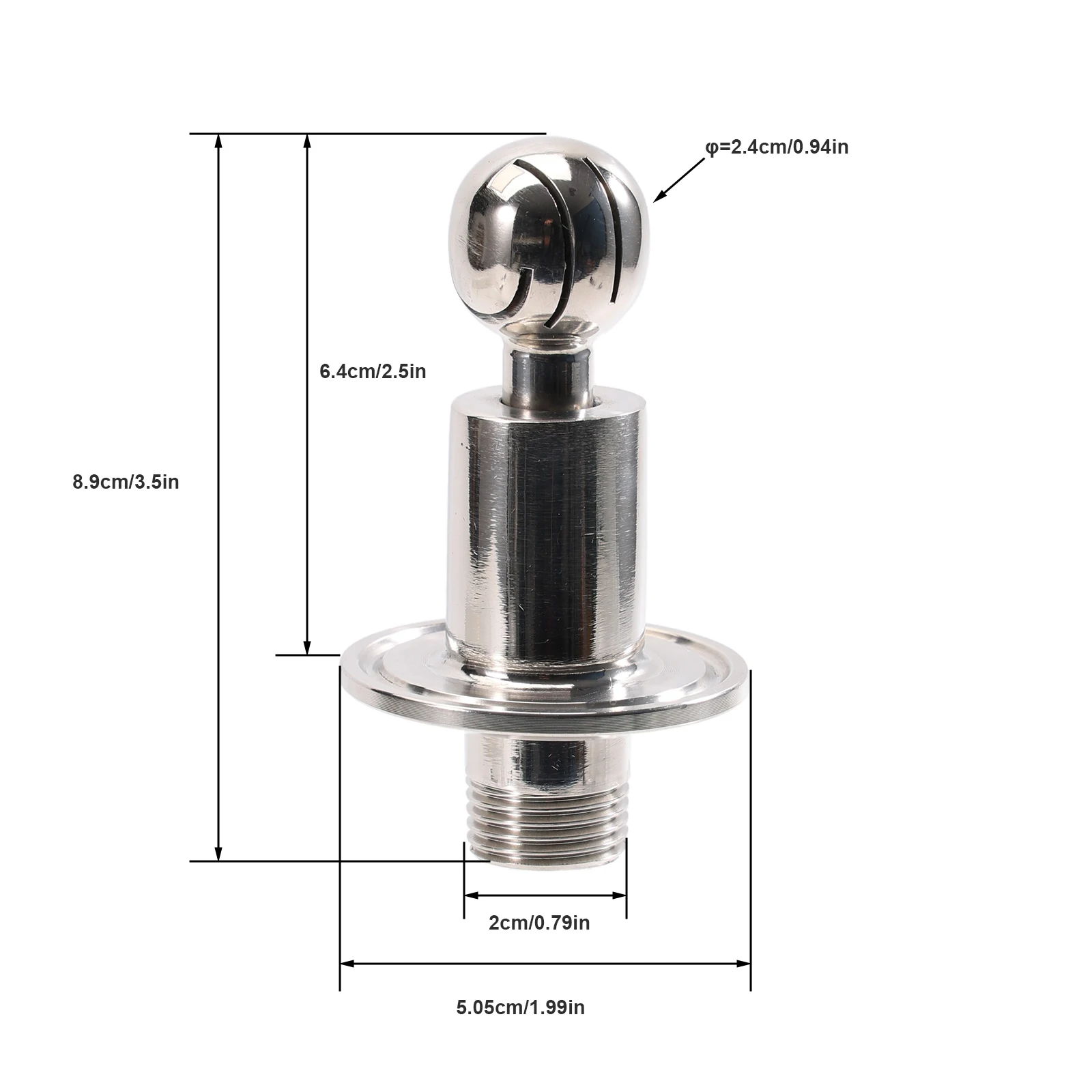 Micro Spray Ball Rotating CIP 1/2\