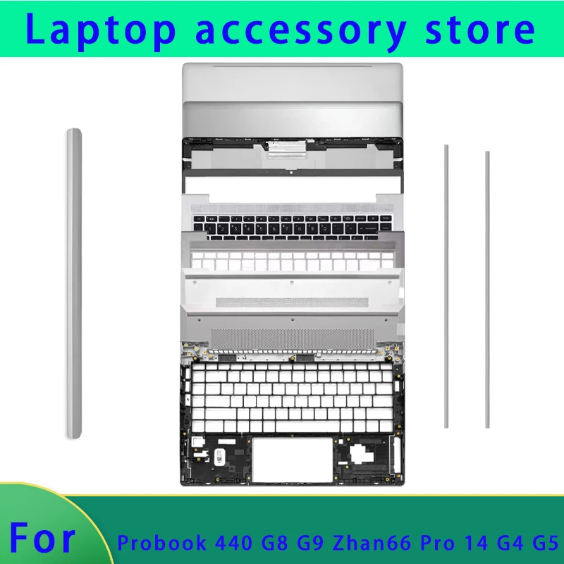 

Brand new LCD screen back cover, front panel, palm rest, hinge cover for Probook 440 G8 G9 Zhan66 Pro 14 G4 G5 laptop ABCD