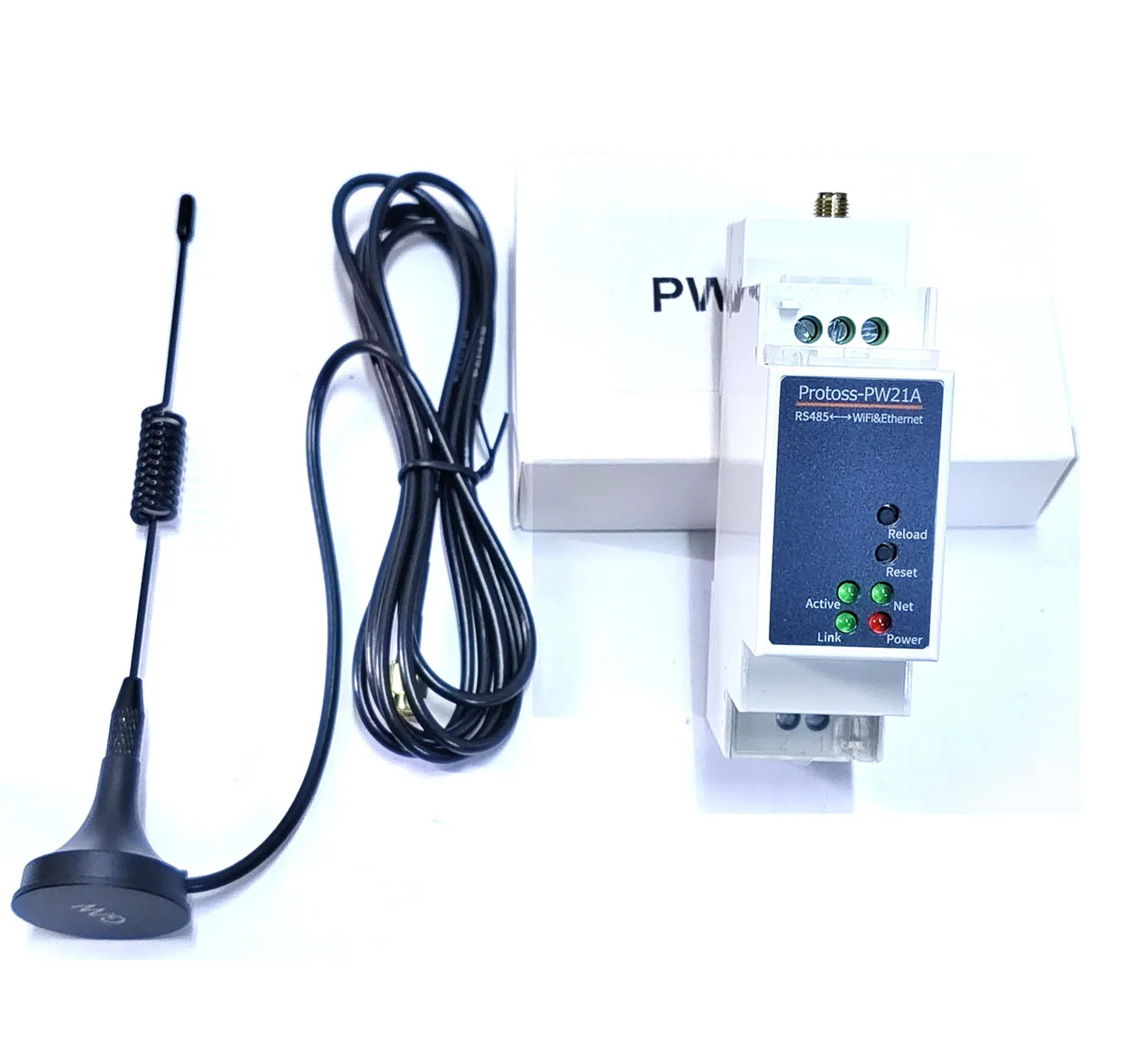 PW21 RS485 Wired to Wifi Ethernet Wi-Fi Wireless Serial Server module converter Rail Mounting DTU
