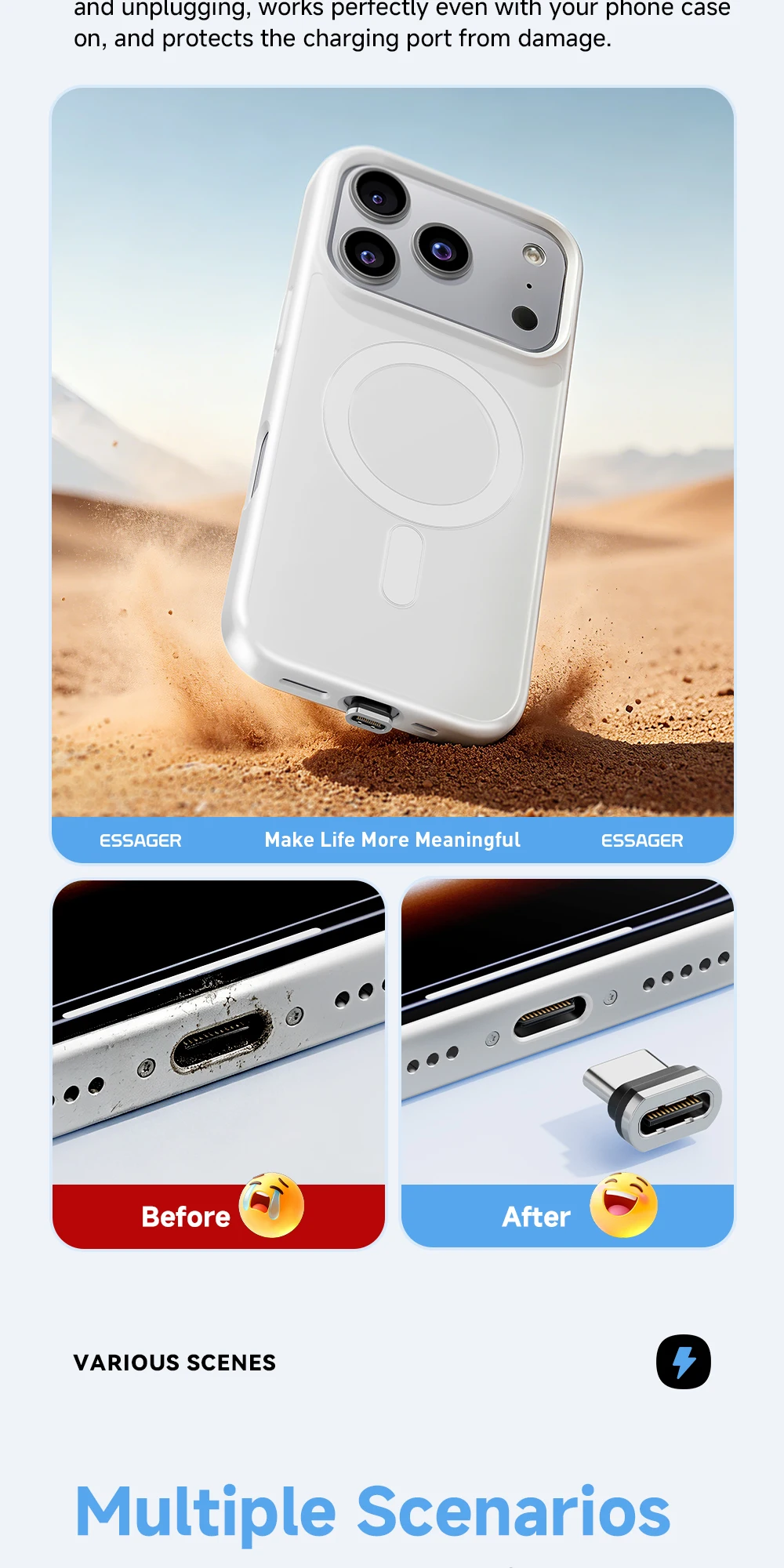 Essager 240W Magnetic Charging Cable E Marker USB C To Type C Cable PD3.1 Fast Charging For iPhone 17 16 Samsung S25 iPad Laptop