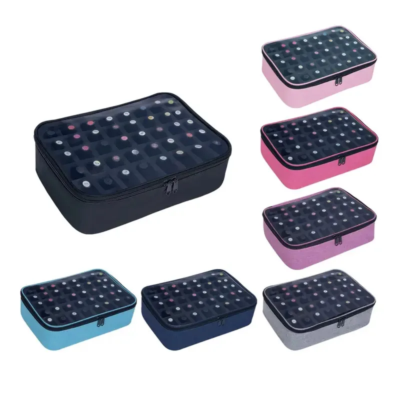 40Bottle Large Capacity Portable Colorful Nail Polish Storage Cosmetic Bag