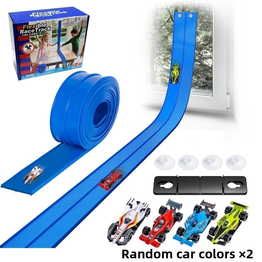 Assembly Flexible Race Track Toy Bendable with Suction Cups Racing Track Car Toy Portable DIY