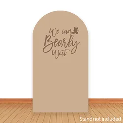 Mehofond Custom 2-Sided Brown We Can Bearly Wait Kids Birthday Party Baby Shower Covers Chiara Arch Background Decor Backdrop