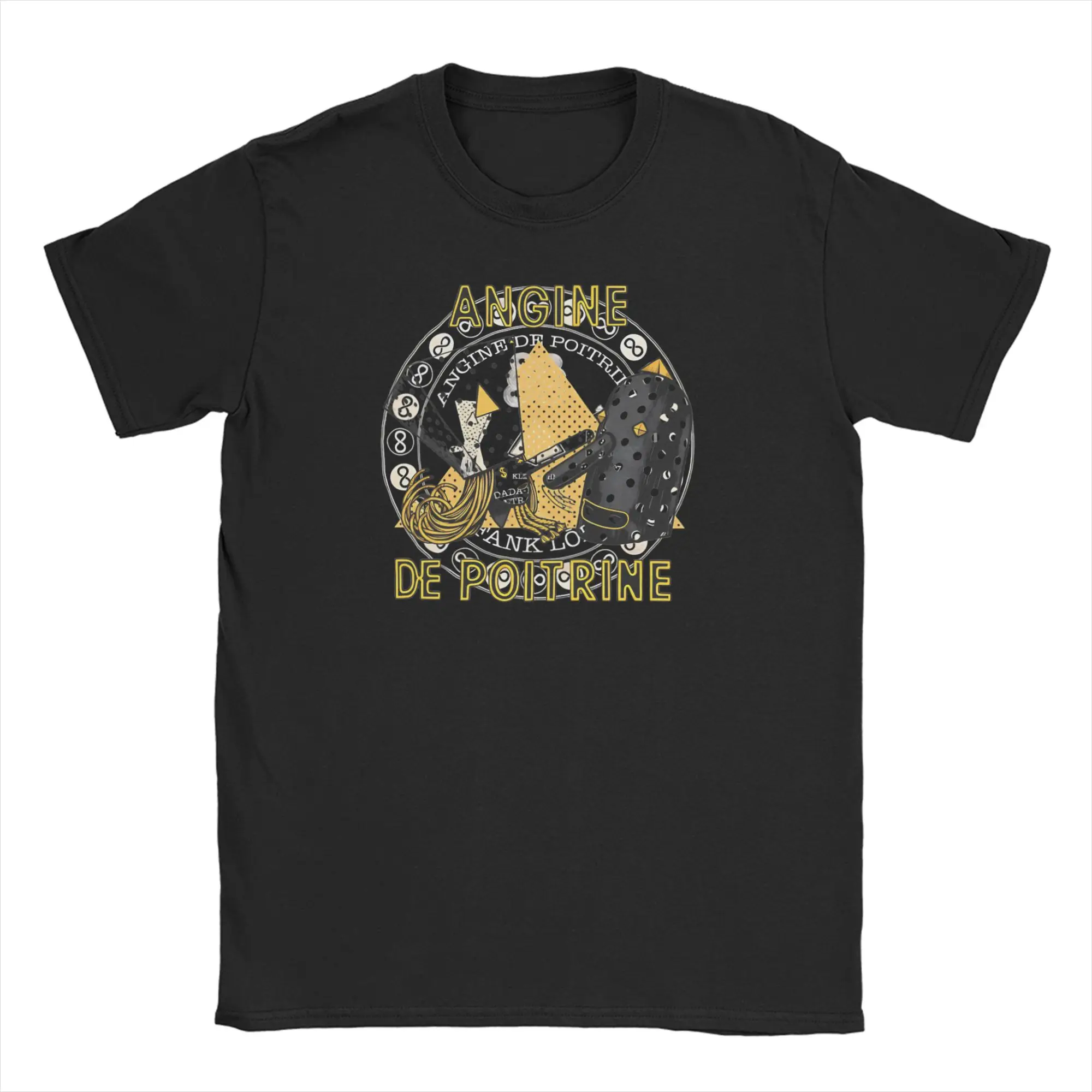 Camisetas Angine De Poitrine para homens e mulheres, gola redonda, 100% algodão, camiseta surreal francesa de manga curta, roupas plus size