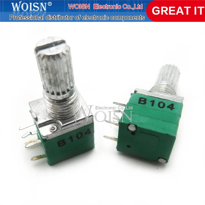 10pcs/lot 5-pin single audio amplifier potentiometer RV097NS B100K(104)