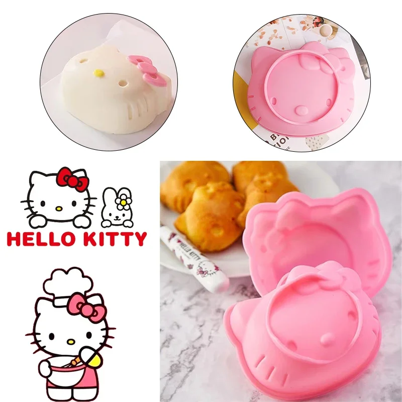 Hello Kitty Silicone Cake Mold Pastry Bread Chocolate Making Mold Cartoon DIY Dessert Making Tools Kitchen Bake Accessories Gift