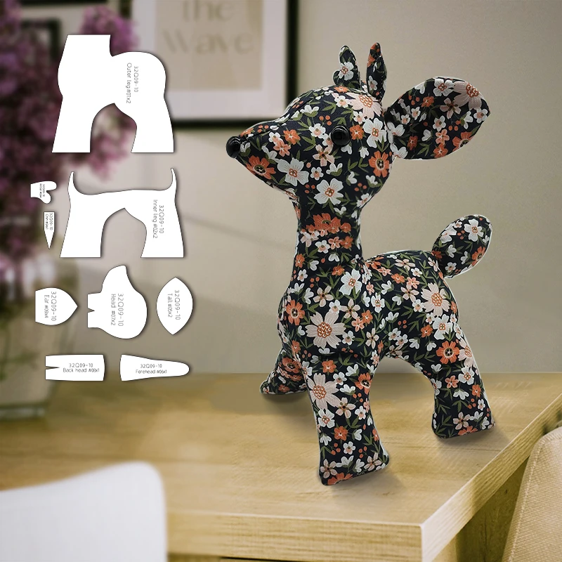 YOMDID 9pcs Deer Making Acrylic Stencil DIY Doll Quilting Templates Deer Handmade Sewing Tools Stencils Handcraft Decorations