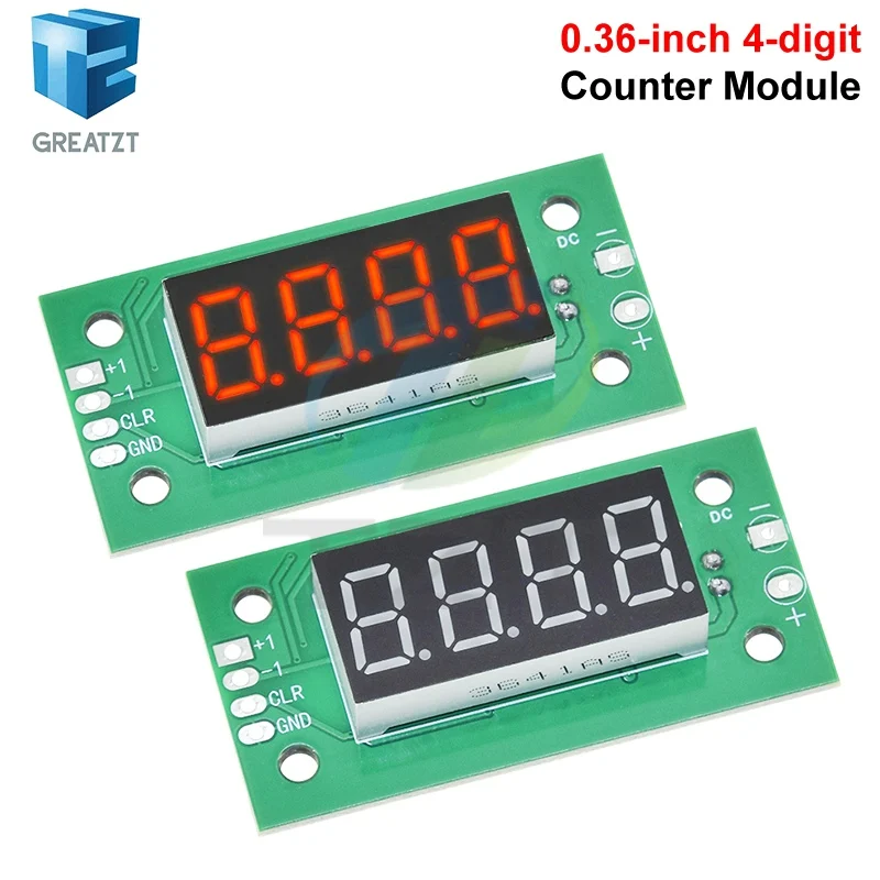 0-9999 DC 4-25V Electronic Digital Counter Module LED Low-Level Switching Counter Module With Power Cut Memory Function Board