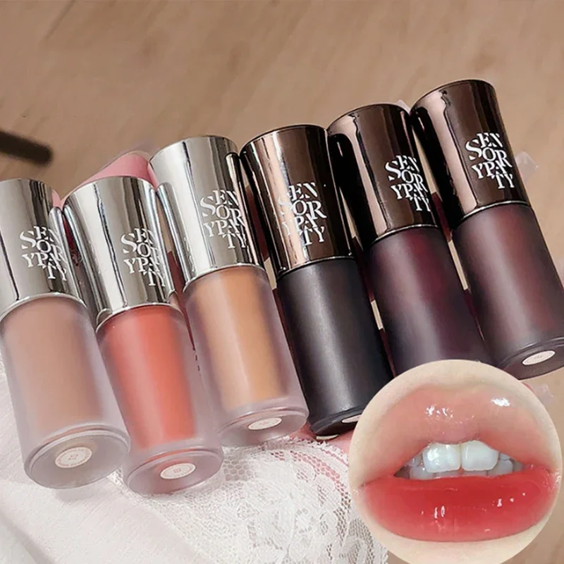 Sensorische Party Lippen glasur sensorische Party Wasser Licht Spiegel feuchtigkeit spendende Lippen Farbfilm bilden schnell trocknenden Lippenstift Frauen Make-up