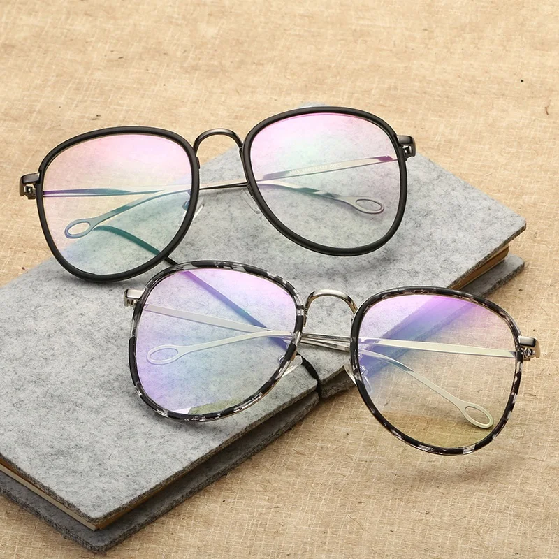 Fashion Woman Anti Blue  Glasses frame  2024 Brand Women Men Vintage Transparent Computer Glasses Oversize Frame Eyeglasses