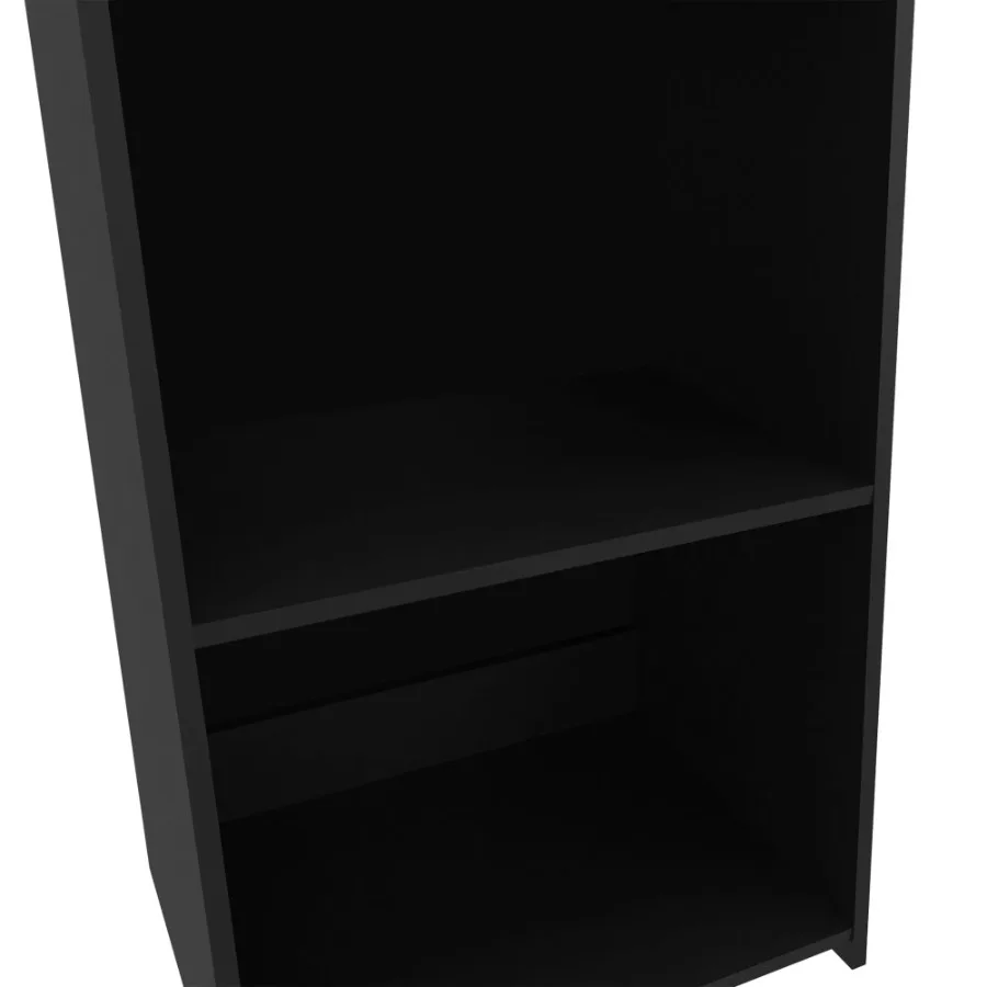 Black Bookcase with Three Shelf