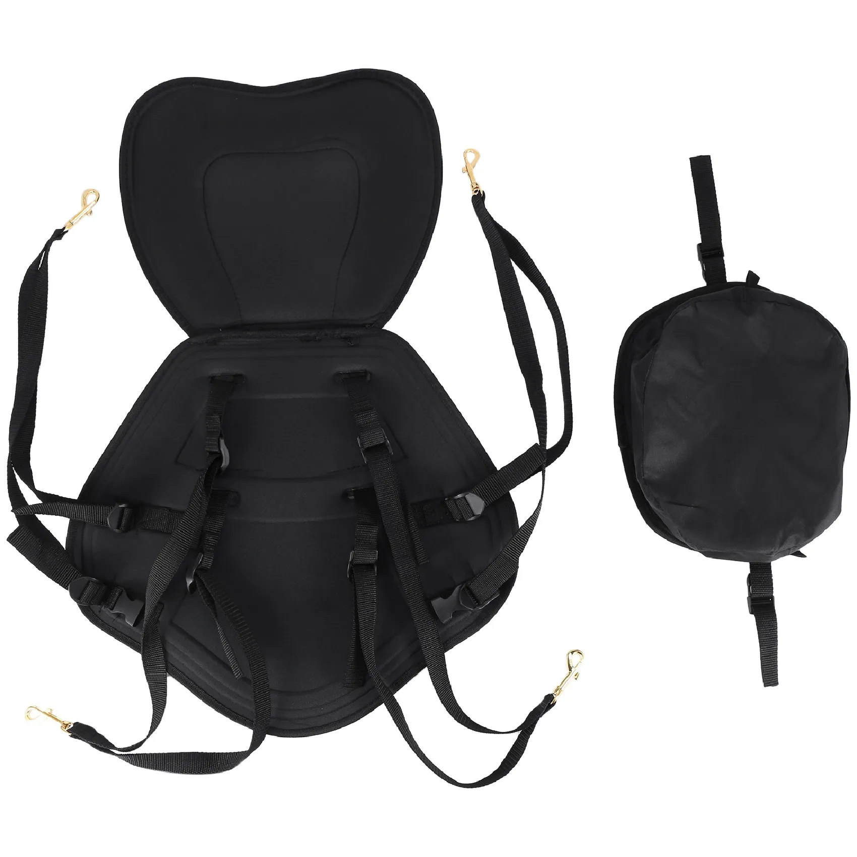 Adjustable Padded Canoe Kayak Seat Kayak Backrest Seat with Back Pack Rest Bag