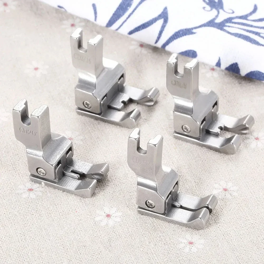 1pc Double Compensating Presser Foot Industrial Sewing Machine Steel Right&Left Top Stitching CD1/32 CD1/16 CD1/8 CD3/16 Feet