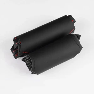 Gnupme diy artificial leather steering coverage black sewn car steering wheel lid of the car to Peugeot 308 old Peugeot 408 6 Main Sales Steeringcover Peugeot 308 - №1