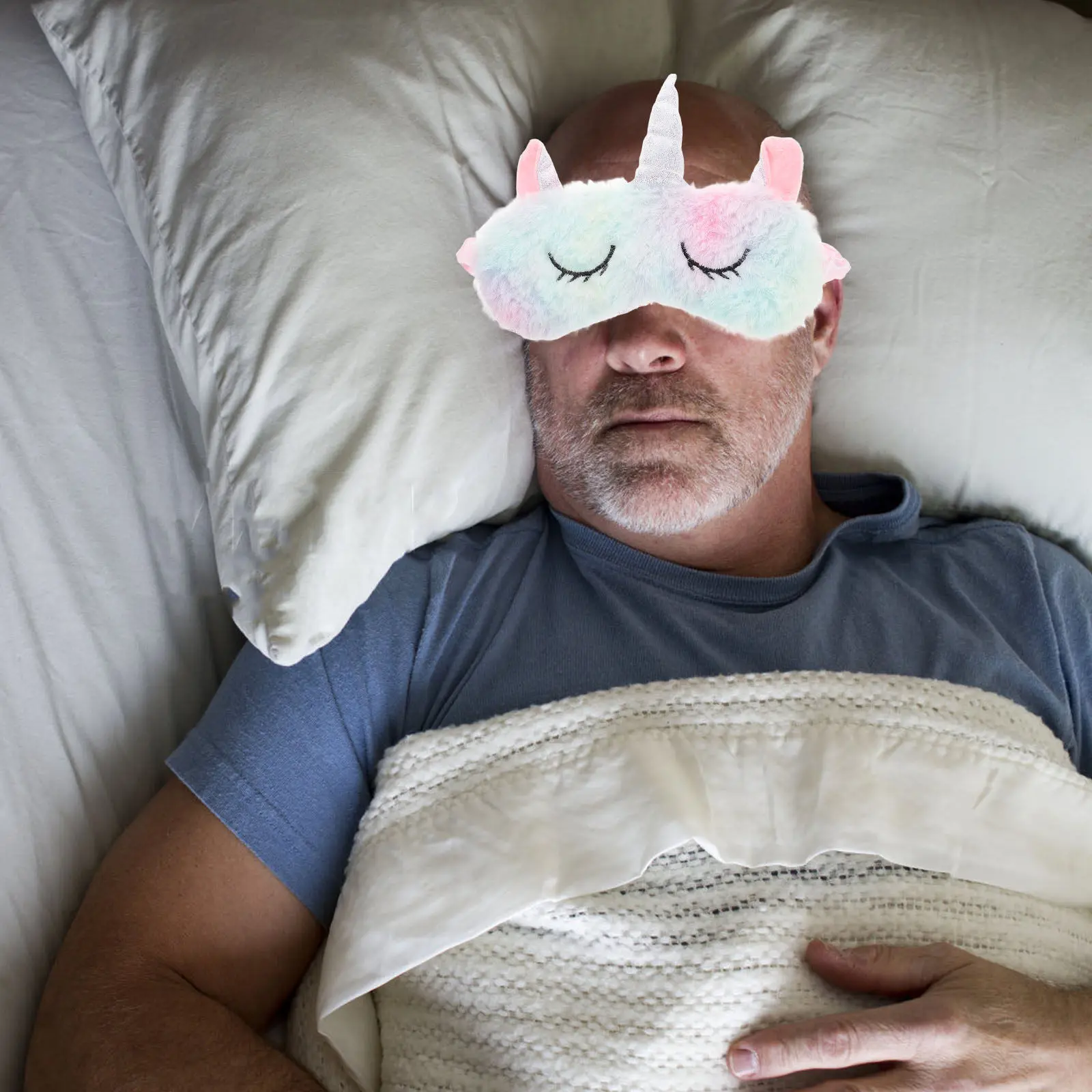 Design Sleep Mask Light Breathable Fabric Eyes Flexible Elastic Strap for Sleeping Travel Work Naps Eye
