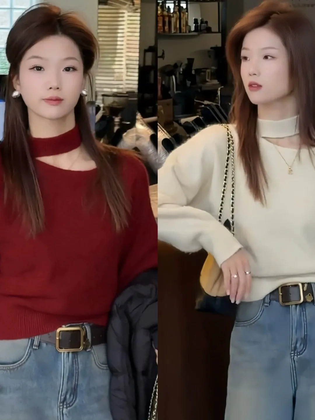 Chic Shoulder-baring Neckline Sweater Women's Style 2026 New Autumn Loose Fit Comfortable Korean Style Inner Wear Base Layer