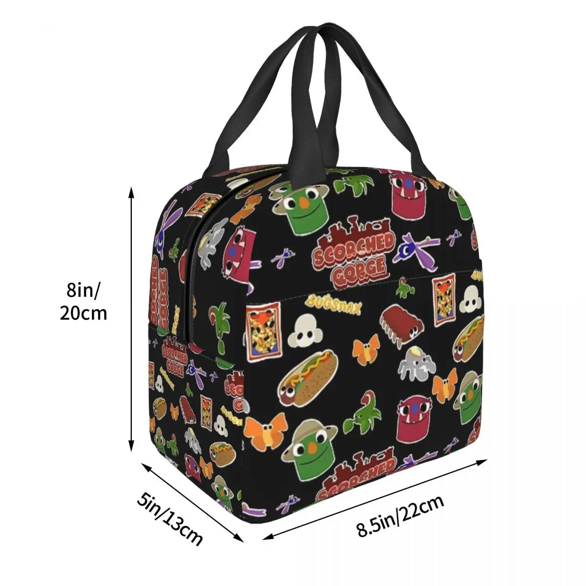 Bugsnax-fiambrera impermeable para mujer y niña, bolsa de almuerzo con aislamiento Bento Box, bolso de Picnic reutilizable